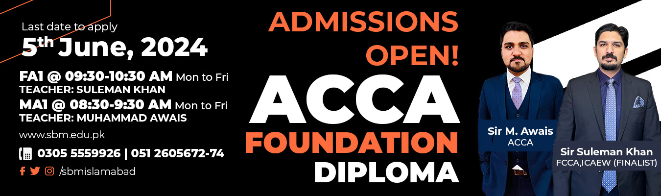 Admission open in ACCA-FD 